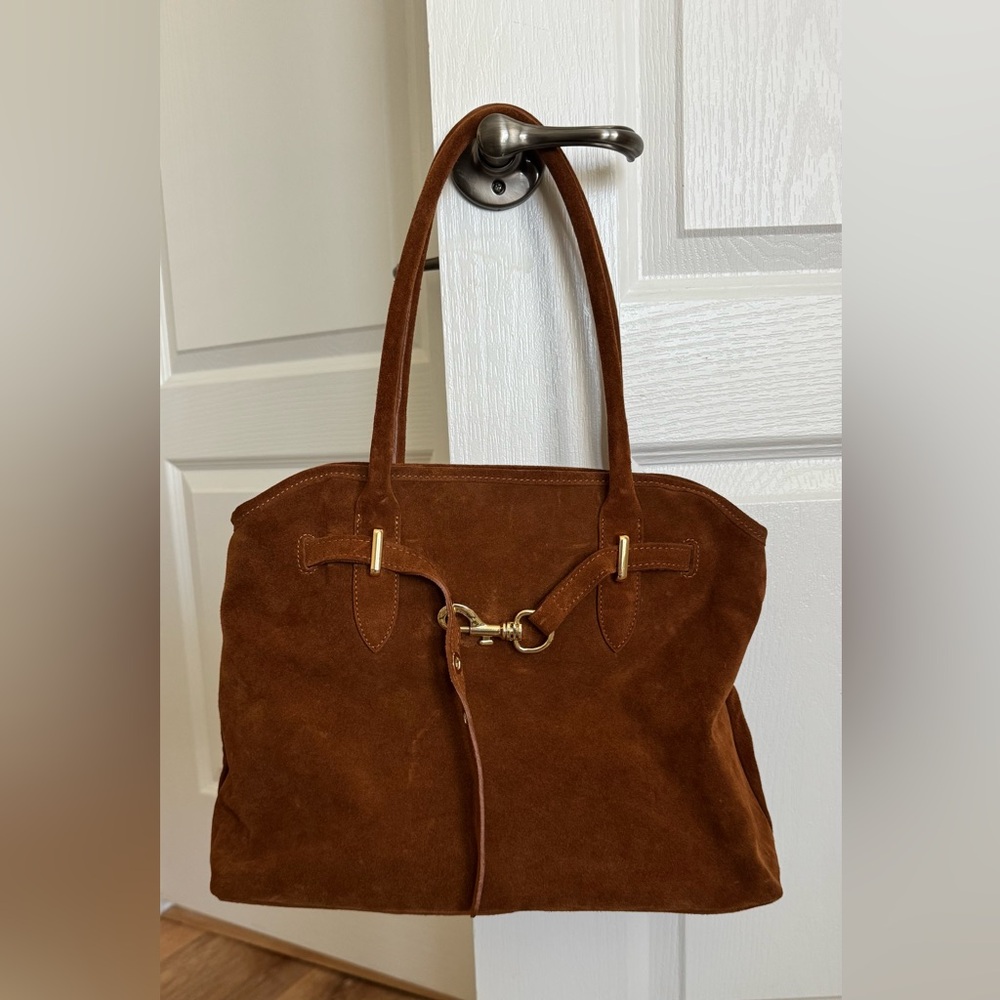 Marlon Firenze Suede Eva Ring Hook Bag